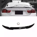Juodas, blizgus "M4" stiliaus spoileris skirtas BMW F32