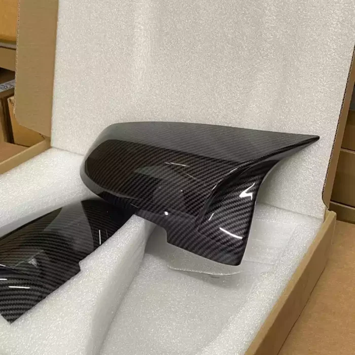 Karbono išvaizdos veidrodelių dangteliai skirti BMW F10, F11, F07, F06, F12, F16, F01, F02 LCI - Image 4