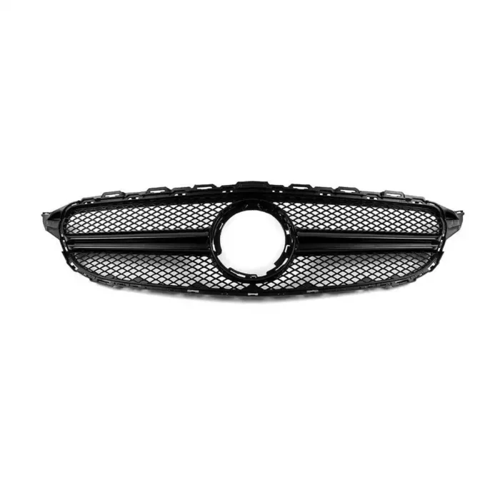 Juodos, blizgios grotelės skirtos Mercedes-Benz W205 (2014-2017) - Image 1