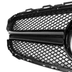 Juodos, blizgios grotelės skirtos Mercedes-Benz W205 (2014-2017) - Image 4