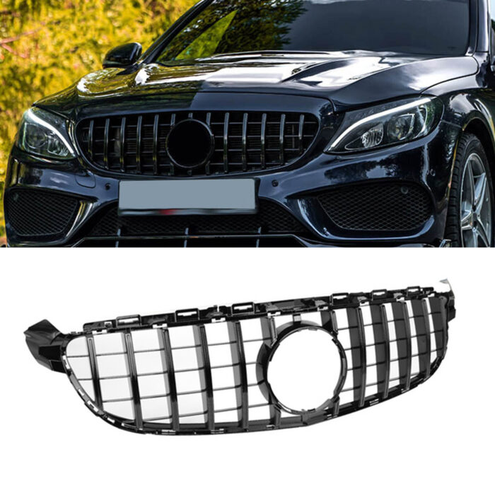 Juodos, blizgios grotelės skitos Mercedes-Benz W205 (14-18) - Image 1