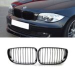 Juodos, blizgios, viengubos grotelės skirtos BMW E81, E82, E87, E88 LCI (2007-2013)