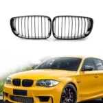 Juodos, blizgios, viengubos grotelės skirtos BMW E81, E82, E87, E88 LCI (2007-2013) - Image 2