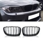 Juodos, matinės, dvigubos grotelės skirtos BMW E81, E82, E87, E88 (2007-2011)