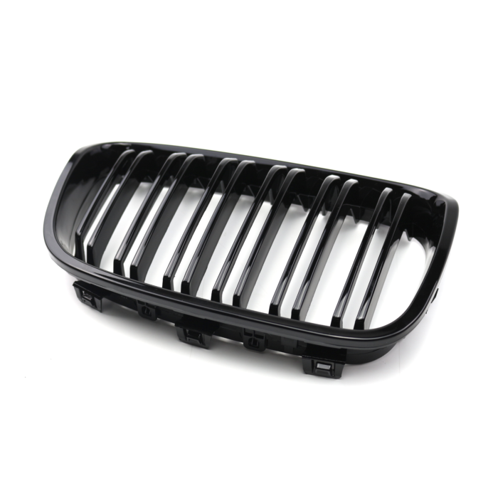 Juodos, blizgios, dvigubos grotelės skirtos BMW F20, F21 PRE-LCI (2011-2015) - Image 5