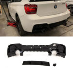 Juodas, blizgus (1x1) galinio buferio difuzorius skirtas BMW F20, F21 (2011-2015)