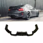 Juodas, blizgus, galinio buferio difuzorius skirtas BMW F87 M2