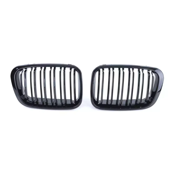 Juodos, blizgios, dvigubos grotelės skirtos BMW E46 PRE-LCI (1998-2001) - Image 1