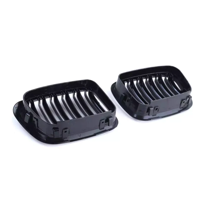 Juodos, blizgios, dvigubos grotelės skirtos BMW E46 PRE-LCI (1998-2001) - Image 3