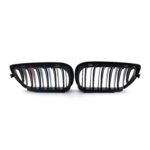 Juodos, blizgios, dvigubos "3M" stiliaus grotelės skirtos BMW E46 (2001-2005) - Image 3