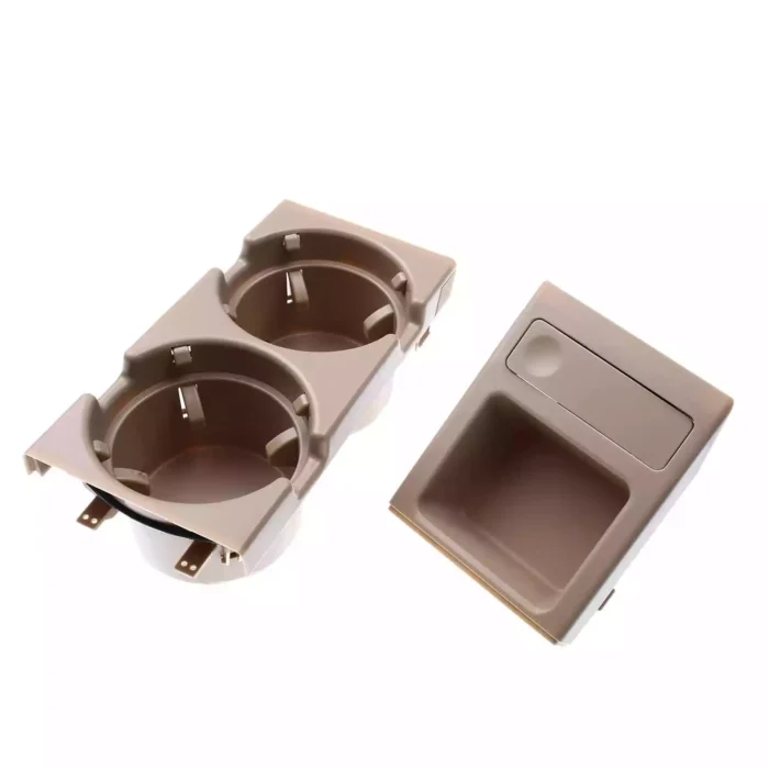 Puodelių laikiklis su monetų dėtuve, "beige" spalvos, skirtas BMW E46 - Image 2