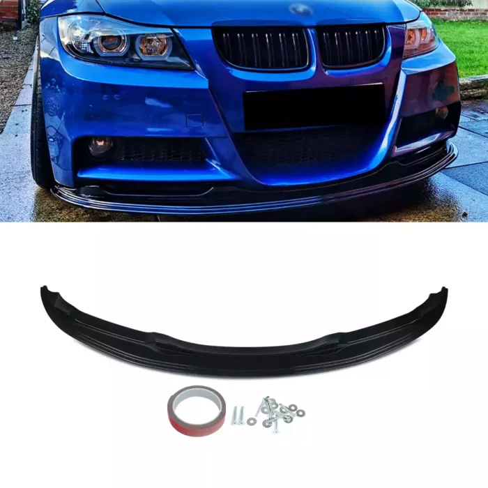 Juodas, blizgus priekinis pažeminimas skirtas BMW E90, E91 (2005-2008) - Image 1