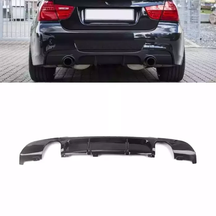 Juodas, blizgus (1x1) galinio buferio difuzorius skirtas BMW E90, E91 - Image 1