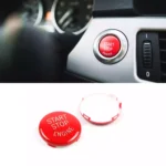 Raudonas blizgus start-stop mygtuko dangtelis skirtas BMW E serijos modeliams