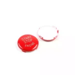 Raudonas blizgus start-stop mygtuko dangtelis skirtas BMW E serijos modeliams - Image 2