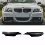 Juodi, blizgūs priekinio buferio spoileriai skirti BMW E90, E91 (2005-2008)