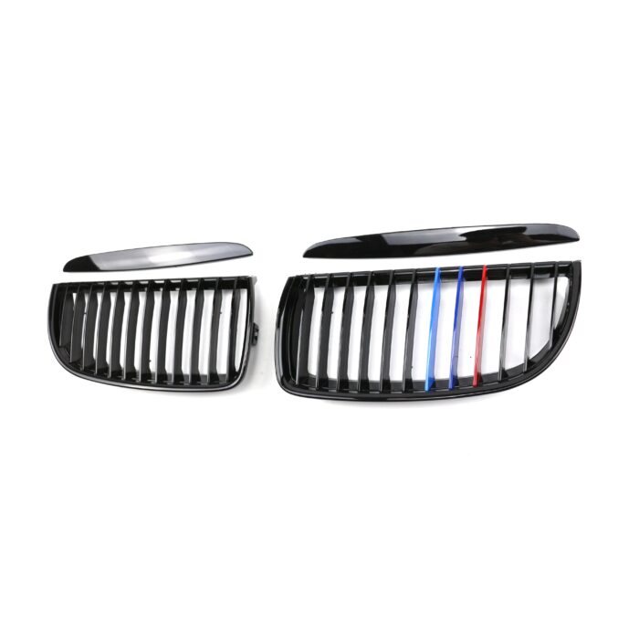 Juodos, blizgios, viengubos "3M" stiliaus grotelės skirtos BMW E90, E91 (2005-2008) - Image 1