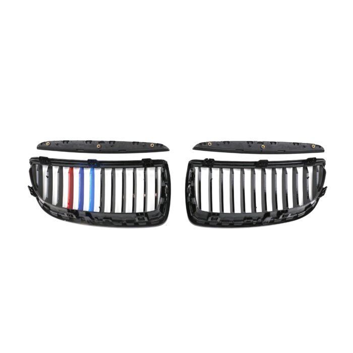 Juodos, blizgios, viengubos "3M" stiliaus grotelės skirtos BMW E90, E91 (2005-2008) - Image 4