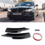 Juodi, blizgūs priekinio buferio spoileriai skirti BMW E90, E91 (2008-2012)