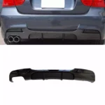 Juodas, blizgus (2x0) galinio buferio difuzorius skirtas BMW E90, E91