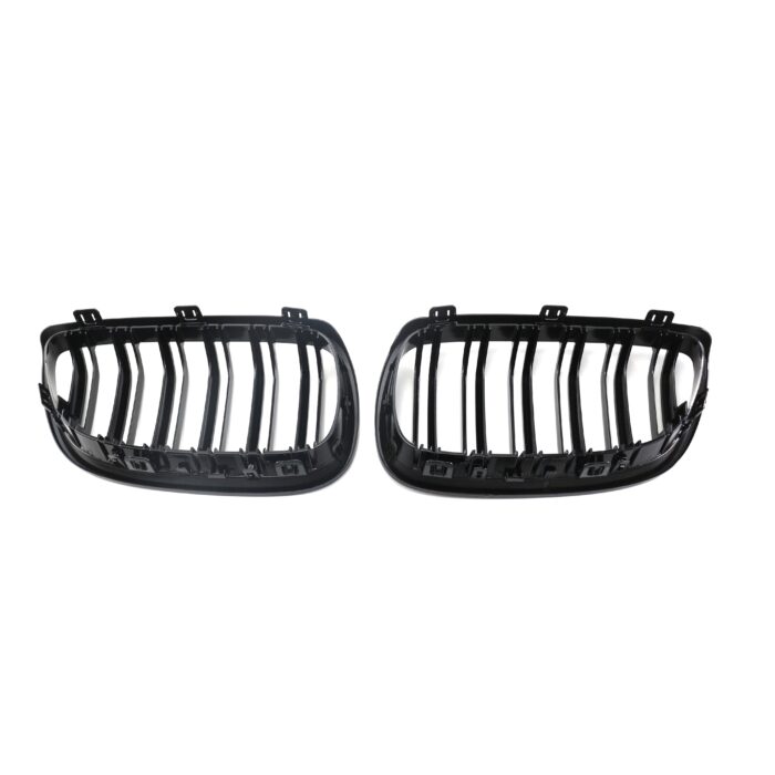 Juodos, blizgios, dvigubos grotelės skirtos BMW E92, E93 PRE-LCI (2006-2010) - Image 3