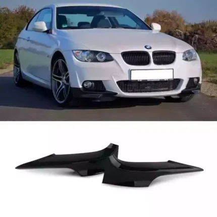 Juodi, blizgūs priekinio buferio spoileriai skirti BMW E92, E93 (2006-2010)