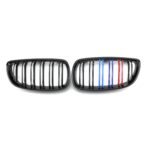 Juodos, blizgios, dvigubos "3M" stiliaus grotelės skirtos BMW E92, E93 (2006-2010) - Image 2