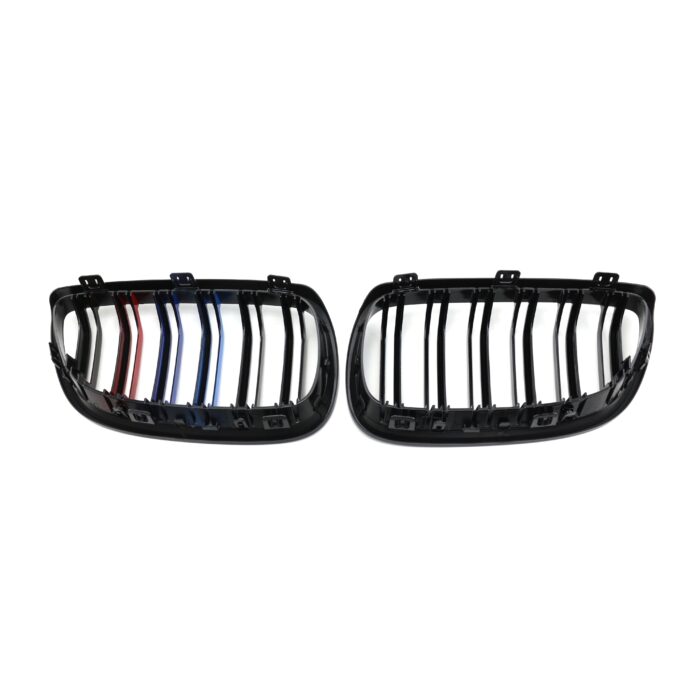 Juodos, blizgios, dvigubos "3M" stiliaus grotelės skirtos BMW E92, E93 (2006-2010) - Image 3