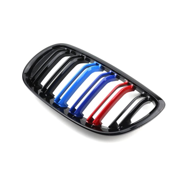 Juodos, blizgios, dvigubos "3M" stiliaus grotelės skirtos BMW E92, E93 (2006-2010) - Image 4