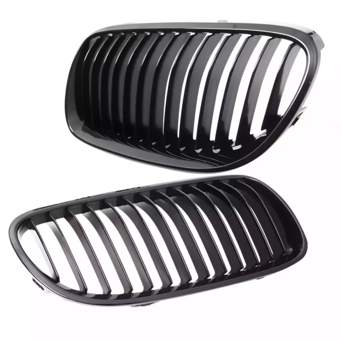 Juodos, blizgios, viengubos grotelės skirtos BMW E92, E93 (2006-2010) - Image 2