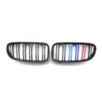 Juodos, blizgios, dvigubos grotelės skirtos BMW E92, E93 (2010-2013) - Image 2