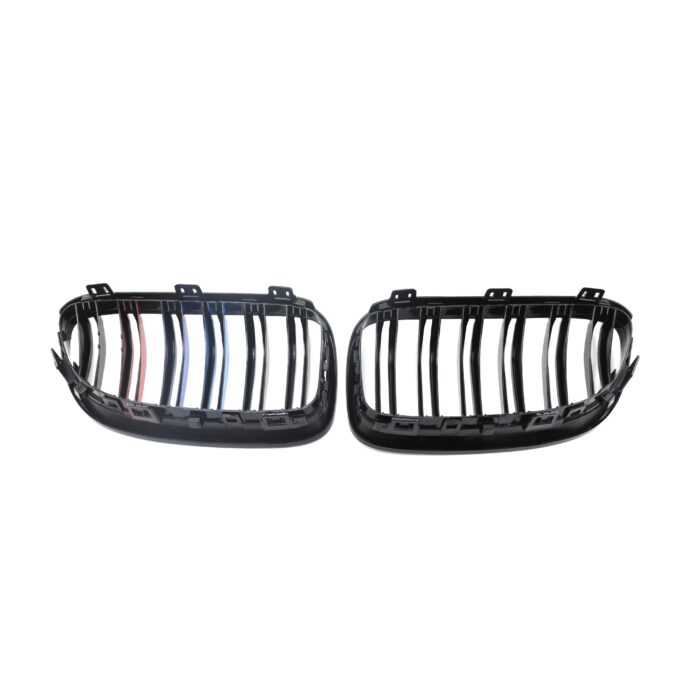 Juodos, blizgios, dvigubos grotelės skirtos BMW E92, E93 (2010-2013) - Image 3