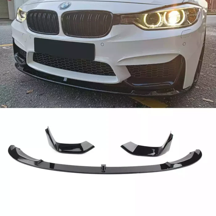 Juodas, blizgus priekinis pažeminimas M3 look buferiui, skirtas BMW F30, F31 - Image 1