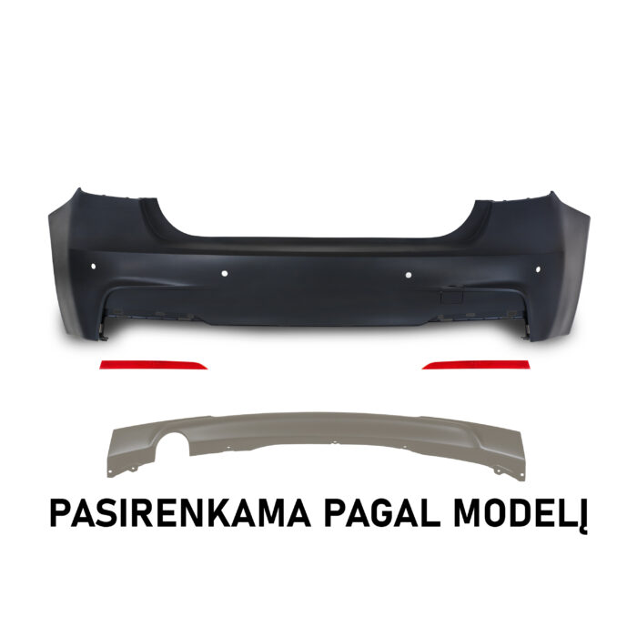 M-sport galinis buferis su PDC skylėmis, skirtas BMW F30 - Image 2