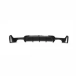 Juodas, blizgus (2x2) galinio buferio difuzorius skirtas BMW F32, F33, F36