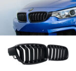 Juodos, matinės, dvigubos grotelės skirtos BMW F32, F33, F36