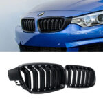 Juodos, matinės, dvigubos grotelės skirtos BMW F32, F33, F36