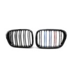 Juodos, blizgios, dvigubos "3M" stiliaus grotelės skirtos BMW E39 - Image 2