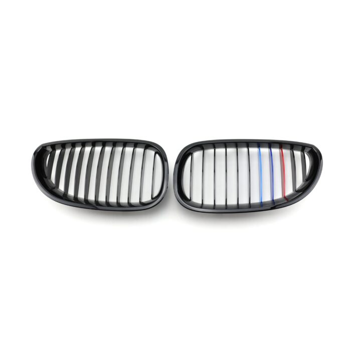 Juodos, blizgios, viengubos "3M" stiliaus grotelės skirtos BMW E60, E61 - Image 2