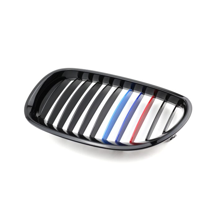 Juodos, blizgios, viengubos "3M" stiliaus grotelės skirtos BMW E60, E61 - Image 4