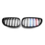 Juodos, blizgios, dvigubos "3M" stiliaus grotelės skirtos BMW E60, E61 - Image 2