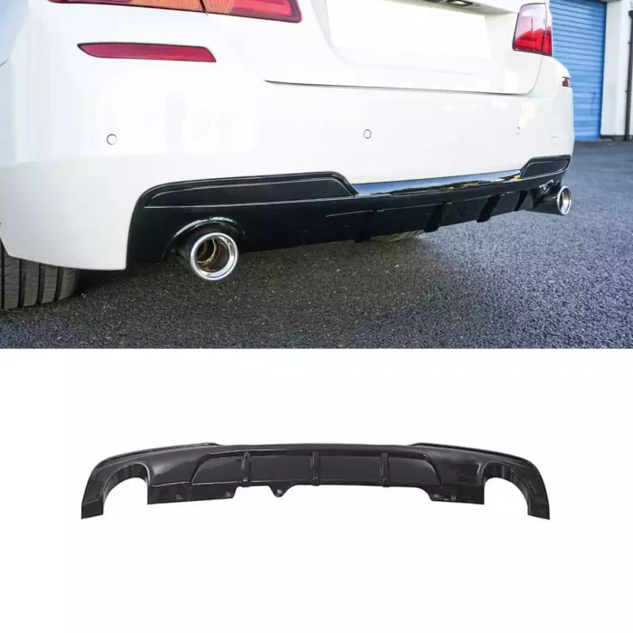 Juodas, blizgus (1x1) galinio buferio difuzorius skirtas BMW F10, F11 - Image 1