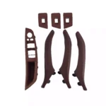 Salono durų rankenų komplektas, „red wine” spalvos, odinis, skirtas BMW F10, F11