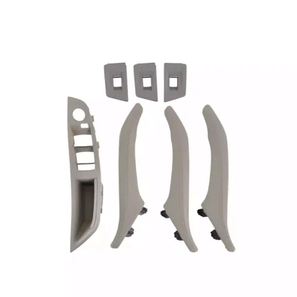 Salono durų rankenų komplektas, „oyster” spalvos, odinis, skirtas BMW F10, F11