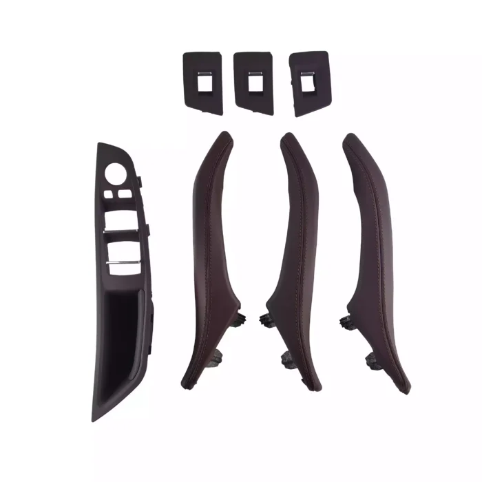 Salono durų rankenų komplektas, "mocha" spalvos, odinis, skirtas BMW F10, F11 - Image 1