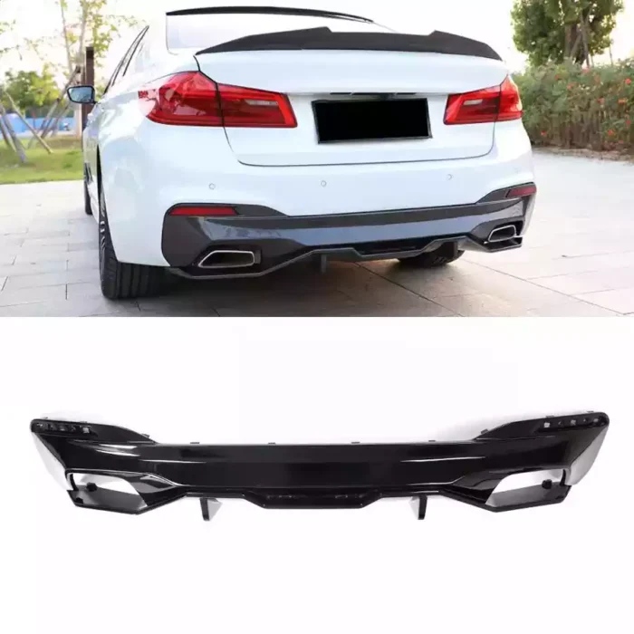 Juodas, blizgus, galinio buferio difuzorius skirtas BMW G30, G31 - Image 1