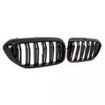 Juodos, blizgios, dvigubos grotelės skirtos BMW G32 - Image 4