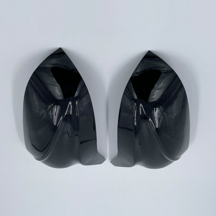 Juodi, blizgūs veidrodelių dangteliai skirti BMW G01, G02, G05, G06 - Image 4