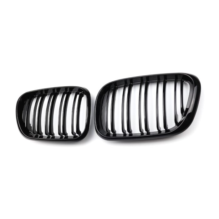 Juodos, blizgios, dvigubos grotelės skirtos BMW E53 PRE-LCI (1999-2003) - Image 2