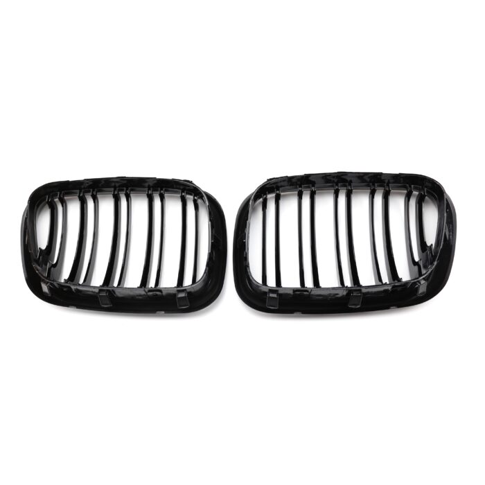 Juodos, blizgios, dvigubos grotelės skirtos BMW E53 PRE-LCI (1999-2003) - Image 3